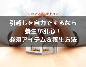 引越し　自力　養生